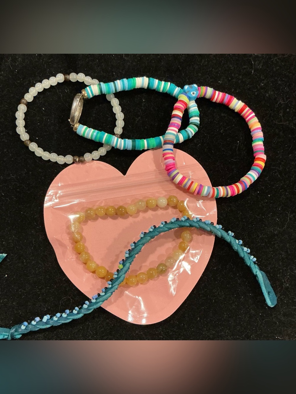 Assorted Beaded and Stretch Bracelets - Multicolor EVERTHING pictured